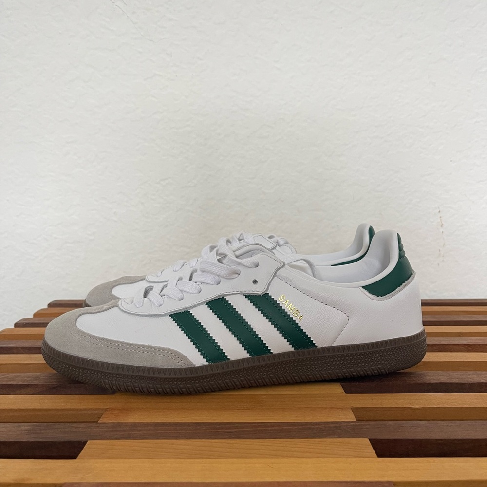 Adidas Samba Men's White and Green Sneakers